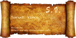 Sarudi Vince névjegykártya